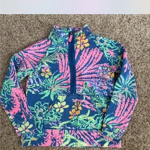Lilly Pulitzer Kids Swim Rashguard - Pink and Blue
